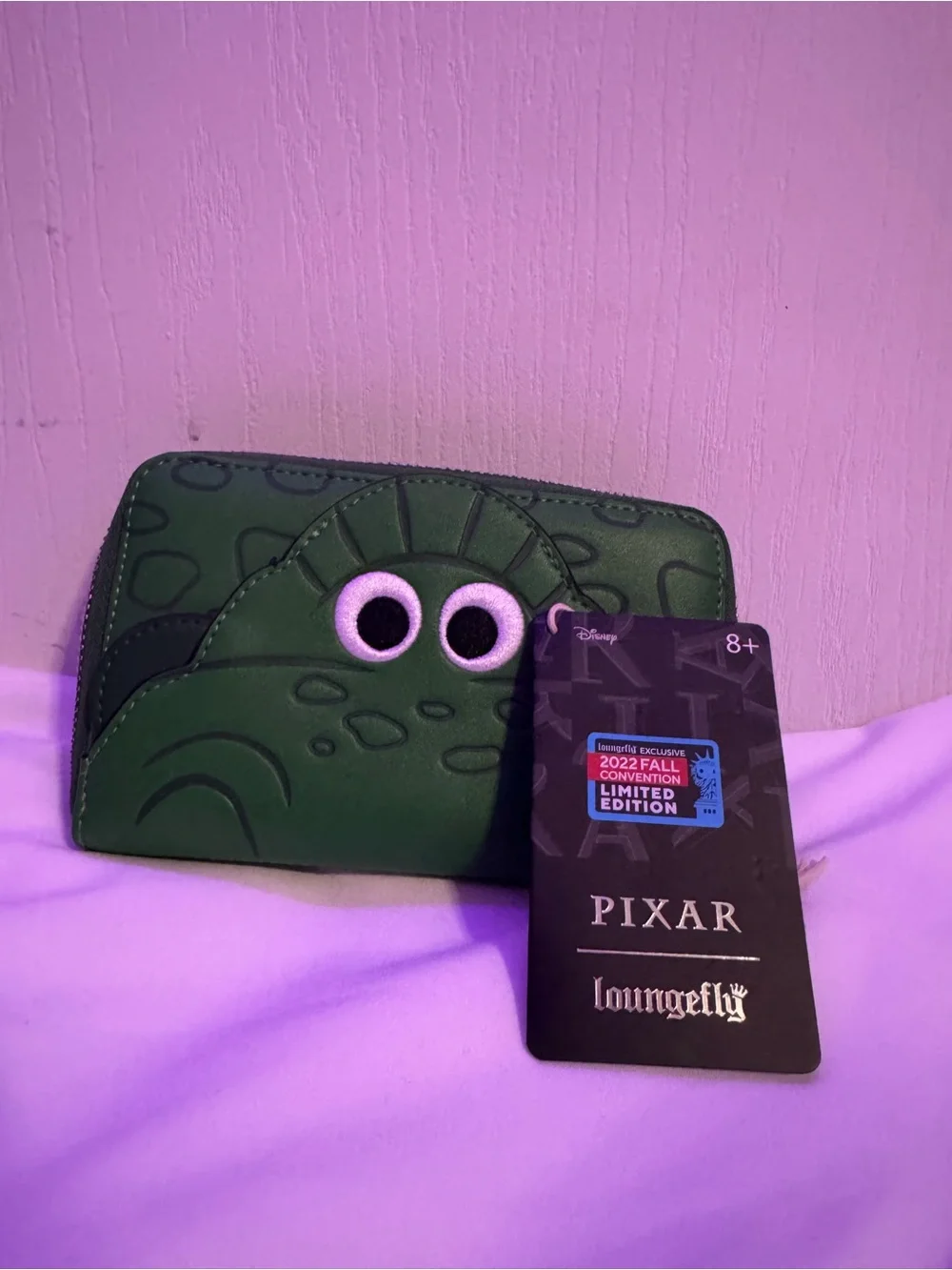 NWT Pixar Loungefly NYCC 2022 exclusive Rex cosplay zip around wallet